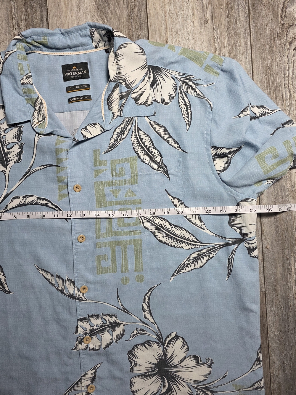 Quiksilver Waterman Collection Men's Short Sleeve Button-down Hawiian Short XL - Picture 2 of 8